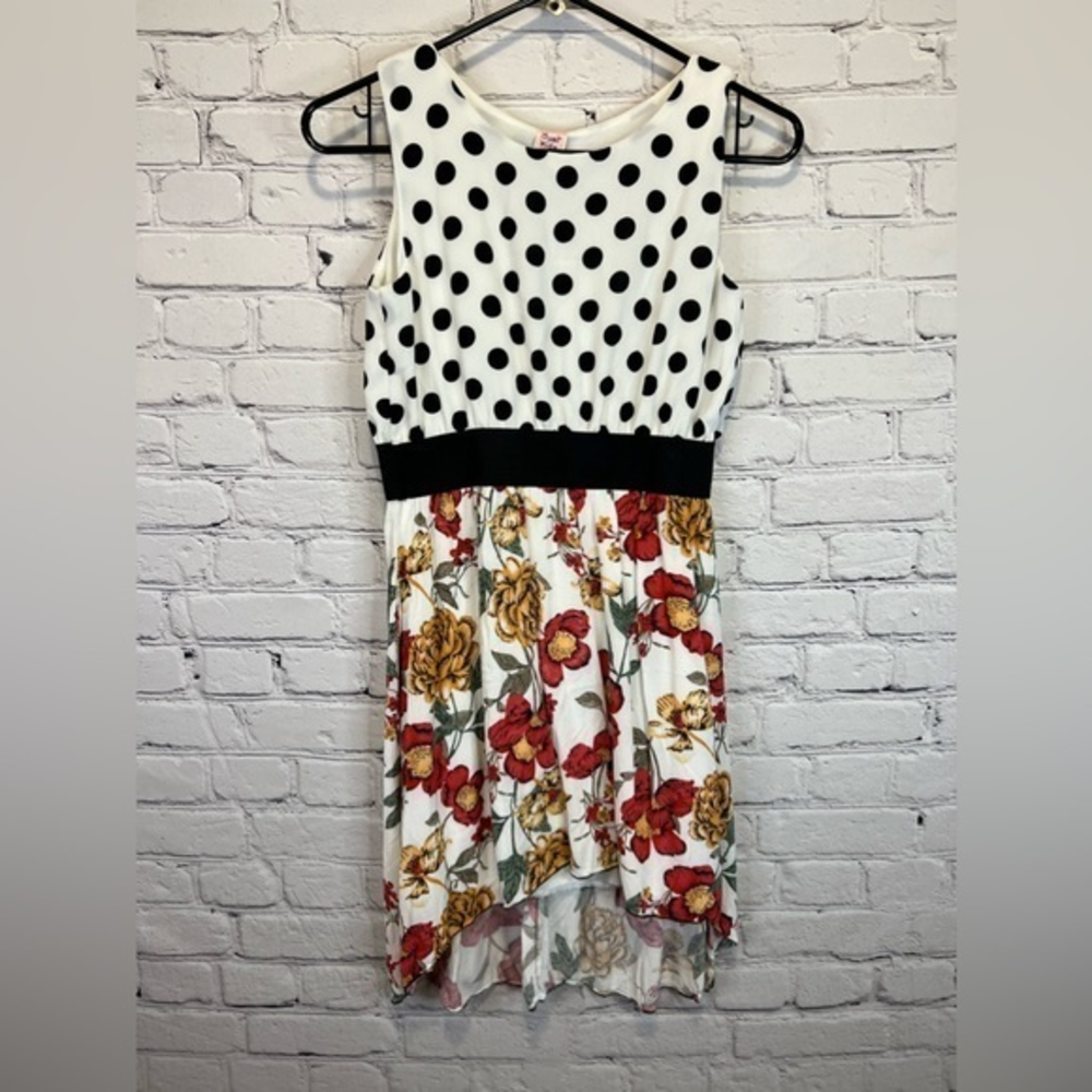 Just Kids high low floral‎ poke a dot girls dress size 12